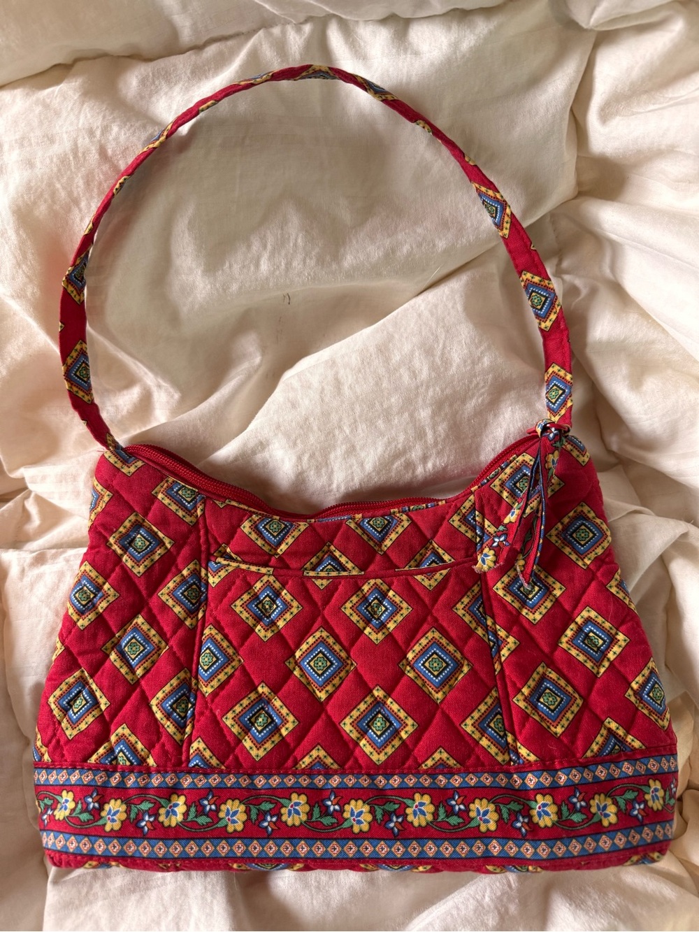 Vintage Vera Bradley Villa Red Molly Shoulder Bag